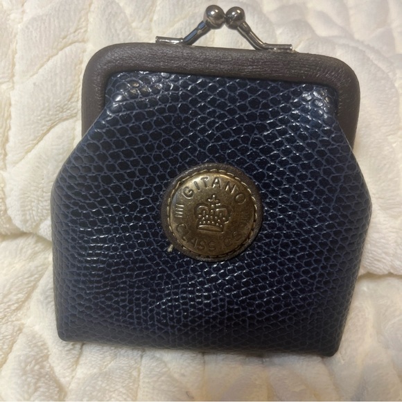 Gitano Handbags - Vintage Gitano Classics Navy Green Coin Purse Kiss Lock